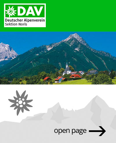 Die Website des Alpenvereins in Nürnberg